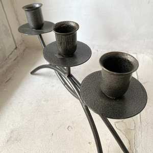 Vintage <b>Black</b> <b>Pillar</b> <b>Candle</b> Holder in Best Quality Handcrafted Metal Perfect for Elegant Tabletop Home Decoration - Product Image 5