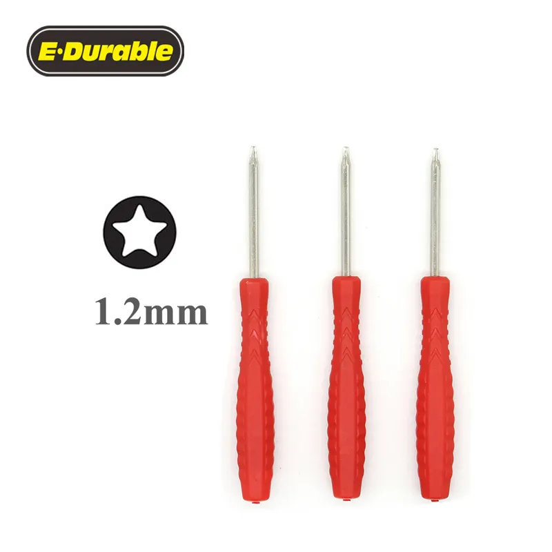 E-durable Red Handle Mini Screwdriver 1.2mm Star Head Type Screwdriver Plastic Pentalobe Screw Driver