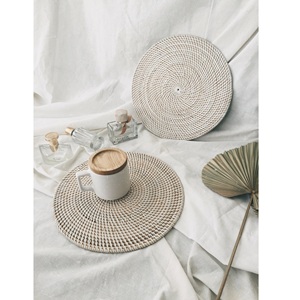 1 pièce de napperon de luxe, pour Table à manger, en osier, paille, accessoires nouveaux 2020 - Product Image 1