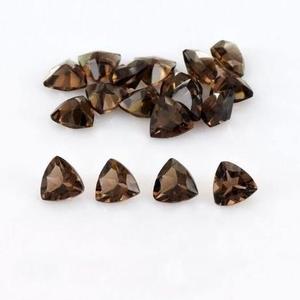 Piedras preciosas facetadas de cuarzo ahumado Natural de 4mm, precio al por mayor, piedras sueltas para la fabricación de joyas del fabricante - Product Image 1