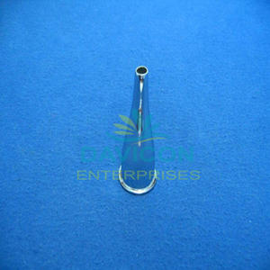 GRUBER oreille SPECULA infantile et enfant pointe ovale, 2.5MM X 4MM I.D. CHROME PLAQUÉ - Product Image 1