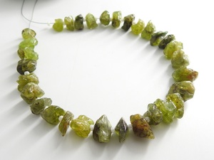 <b>Peridot</b> Green Rough Anklet Loose Stone Gemstone Raw Uncut Chip 9Inch Strand 11X5To9X5MM Approx High Quality Wholesaler Supplies - Product Image 6