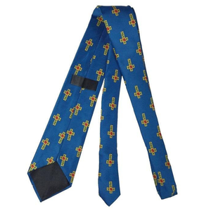 Cravates en soie de luxe écologiques à motif personnalisé avec logo sur mesure pour mariages formels - Product Image 4