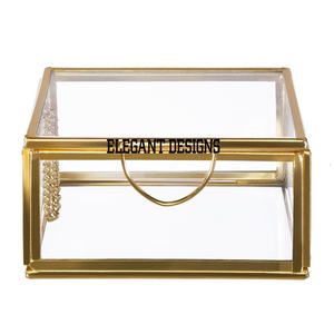 Nouveauté Boîte à bijoux en métal classique fantaisie couleur or faite à la main avec deux tiroirs Offre Spéciale de vente chaude écologique - Product Image 4