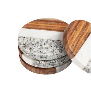 Sous-verre/tapis et coussins en bois de résine, aspect marbre, décoration de Table de cuisine, ensemble de sous-verres - Product Image 1