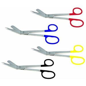 Ciseaux à pansements en acier inoxydable avec manche coloré thermolaqué – Coupe-sécurité médical pour premiers secours et usage hospitalier - Product Image 1