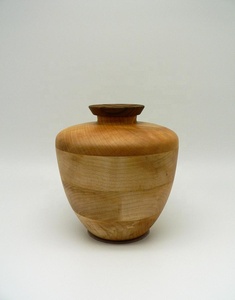 Natural Wood Finish Cremation Urn for Adult Durable Handcrafted Design - Product Image 1