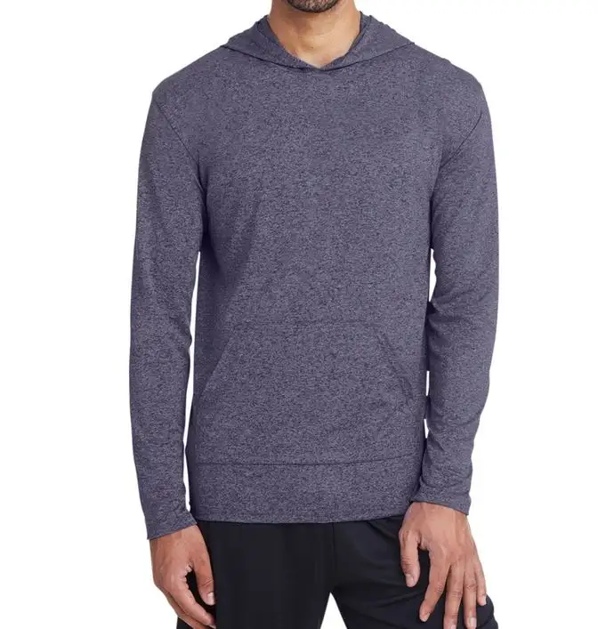 Pull à capuche de performance pour hommes UPF 50 + Sweats à capuche de protection solaire pour hommes Tops à manches longues Chemises respirantes légères à séchage rapide