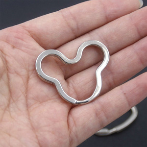 Cung Cấp Chất Lượng Cao Hình Dạng Khác Nhau Trái Tim Hình Chữ Nhật Sao Hình Dạng Chia Vòng Keyring - Product Image 5