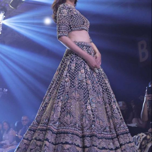 NEW----BRIDAL---BEAUTIFUL & STYLISH <b>TOP</b> WITH LEHENGA --Dress with Embellished in crystal glass beads stone work for Wedding=2021 - Product Image 1