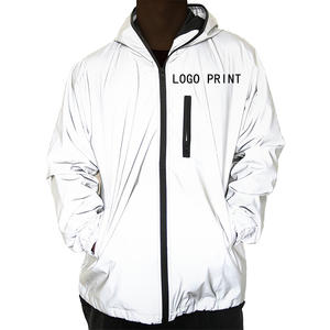 Chaqueta reflectante con capucha para correr, rompevientos a la moda - Product Image 1