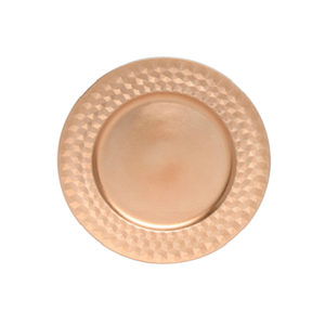 Assiette de présentation classique en acier inoxydable écologique, couleur or rose, taille et logo personnalisables pour les hôtels et les mariages - Product Image 3