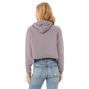 Sweat à capuche pour femme, haut court avec logo personnalisé à manches longues, vente en gros - Product Image 2