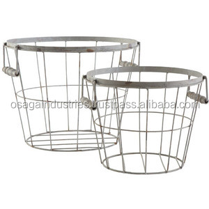 Cesta de Almacenamiento de Hierro, Malla Metálica con Asa, Organizador de Ropa, Decoración del Hogar, Cesta para Artículos Diversos - Product Image 4