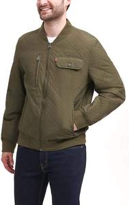 Chaqueta Bomber de Invierno de Lona para Hombre, Nueva, con Cierre de Botones Cubiertos, Color Personalizado, Corte Ajustado, Ropa Deportiva Informal, Diseño con Letras - Product Image 6