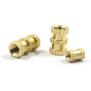 Acabado pulido Mejor rosca M3 Doble moleteado Tuercas de inserción de latón Precio al por mayor - Product Image 1