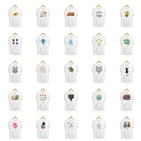 T-shirt col rond 100 % coton pour homme, personnalisable, vierge, brodé, teint en fil, tissé, non tissé, coupe ajustée, à carreaux, respirant, séchage rapide