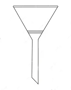 فلتر مخروطي زجاجي عالي الجودة (نوع Hirsch) مع قرص متكلس مسامي بسعات مختلفة (من 20 إلى 49) للمختبر