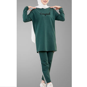 Wholesale Simple Soft Women Sports Abaya Modern Style Long Sleeve Fashion Sportswear <b>Islamic</b> <b>Clothing</b> - Product Image 3