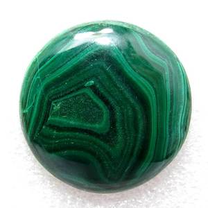 Malachite forme ronde lâche pierre précieuse cabochon uni fabrication de bijoux naturel de bonne qualité - Product Image 4