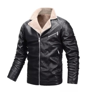 Wholesale <b>Winter</b> Stand Collar Pu <b>Leather</b> <b>Jacket</b> Custom Men's Fashionable Top <b>Leather</b> <b>Jackets</b> - Product Image 1