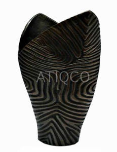 แจกันดอกไม้โลหะอะลูมิเนียมดีไซน์โบราณลวดลายดอกไม้ทำมือสวยงามทันสมัยและเรียบง่าย - Product Image 4