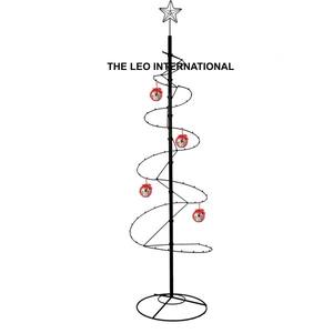 Grand support de présentation de Noël en métal noir avec revêtement en poudre, design arbre, pour décorations et ornements de Noël - Product Image 3