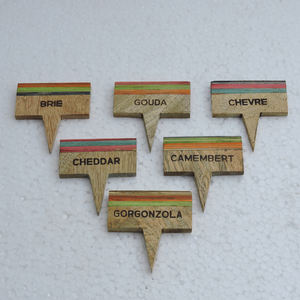ป้ายชีสทำเครื่องหมายสำหรับงานปาร์ตี้,ใช้สำหรับทำอาหารในงานแต่งงานงานแฮนเมดทำจากไม้ - Product Image 2