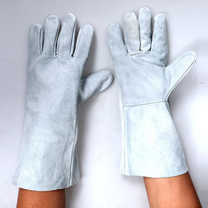 Waterproof & Fireproof Cowhide Leather Tig Welding <b>Gloves</b> <b>Long</b> Heat Resistant Anti-Cut & Anti-Impact Safety Work <b>Gloves</b> - Product Image 4