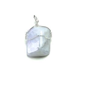 Colgante envuelto en alambre de piedra lunar de arcoíris de alta calidad, colgante de punto de cristal de cuarzo de estilo clásico, collar de piedras preciosas, mayorista - Product Image 5