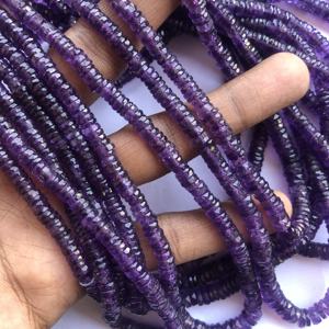 4mm 6mm 8mm Naturel Africain Améthyste Pierre Facettes Heishi Pneu Pierres Précieuses Perles Strand Strand Pierres Semi Précieuses De Alibaba - Product Image 2