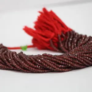 4mm 5mm naturale Mozambique rosso granato sfaccettato Rondelle collana di pietre preziose filo di perline Acquista Online ora dal negozio del grossista