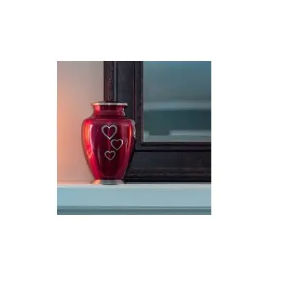 Aluminum Heart Shape Cremation Urns For Ashes New Design Funeral Jars and Memorial Urns for hot sale product