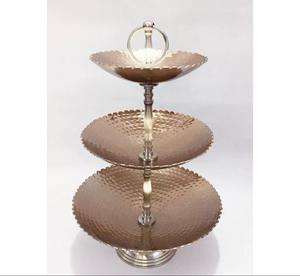 2024 Hot Selling Galvanized 3-Tier <b>Glass</b> Dessert Cake Stand Price Cake Tools - Product Image 5