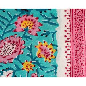 Tela acolchada de algodón 100% azul marino Floral a medida para decoración del hogar cortinas cubiertas juguetes para niños máscaras inspiradas en el diseño indio - Product Image 3