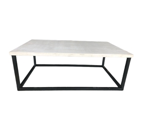 Table basse de luxe avec pieds en métal, meuble moderne de haute qualité, table à manger, surface en béton, offre spéciale - Product Image 1