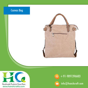 Bolsa de compras de lona reciclable con buen almacenamiento disponible para su uso - Product Image 2