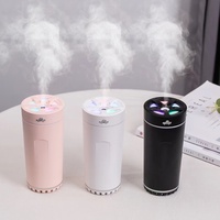 Humidificateur d'air sans fil colorés, diffuseur ultrasonique Rechargeable, lumières LED colorées, 300ML, 800mAh