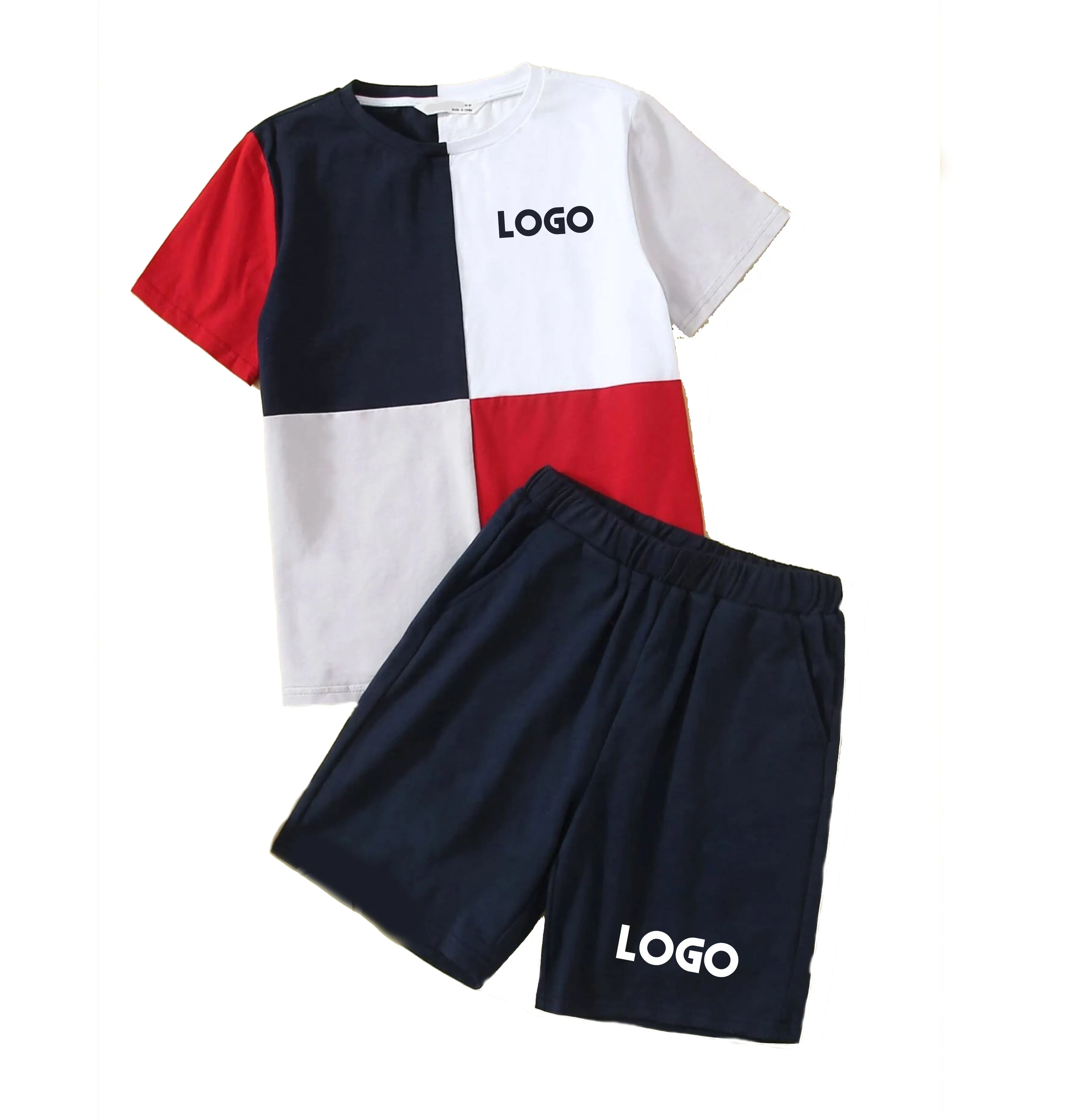 Kinder Jungen Kleidung Set Baumwolle Kinder tragen kurze Ärmel T-Shirt und Shorts 2 Stück Set Baby Jungen Kleidung Kinder Shorts Sets