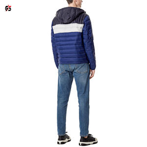 Chaqueta acolchada para hombre, ropa de invierno, tela de retales 100% poliéster, Logo personalizado, transpirable, moda para exteriores, precio barato, OEM - Product Image 2