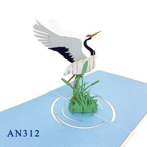 Las mejores artesanías de tendencia de Vietnam, diseño personalizado con corte láser, impresión Offset, venta al por mayor, tarjeta emergente de grúa, artesanías de papel 3D - Product Image 1