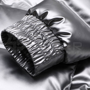 Shiny Winter Men's Long Sleeve Puffer Jacket Casual <b>Warm</b> <b>Waterproof</b> Breathable with Stand-Up Collar - Product Image 4