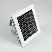 Aire acondicionado de aluminio de huevos registro conductos de ventilación con acero adaptador