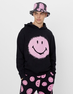 Sudadera con capucha de algodón estampada para hombre, personalizada en negro, para invierno, Sudadera con capucha, sudaderas con capucha personalizadas, color negro - Product Image 3