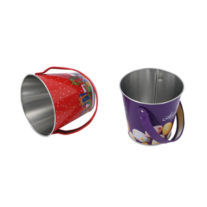 Fournisseur de l'usine Emballage en étain de festival Boîtes d'oeufs de Pâques Seau en métal personnalisé Mini bougie en métal petit seau - Product Image 4