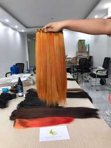 BAMBOO HAIR Top Quality Weft Hair Extension Vietnam human hair all color - Product Image 3