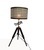 Lampe de table sur trépied de style vintage nautique abat-jour antique réglable Design industriel moderne support en bois lumières en métal chambre - Product Image 4