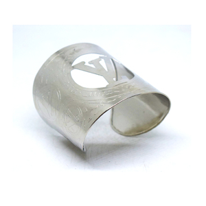 Bracelet audacieux en or massif, émail rectangulaire, bijoux ethniques indiens de printemps, coupe carrée, style robe de soirée argentée de Dubaï, Noël 1990 - Product Image 2