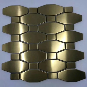 Factory Rose Gold Metal <strong>Mosaic</strong> for Kitchen Backspash Wall - Product Image 3