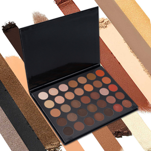 Miễn phí Mẫu sáng kim loại ánh sáng lung linh không thấm nước BỘT bán buôn trang điểm bóng mắt 35 màu <span class=keywords><strong>Eyeshadow</strong></span> Palette nhãn hiệu riêng - Product Image 2